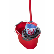 Wiadro SUPERMOCIO Vileda 10L Czerwone z Wyciskaczem