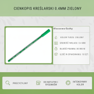 Cienkopis 0,4mm Zielony 10szt Pakiet | Rystor RC-04