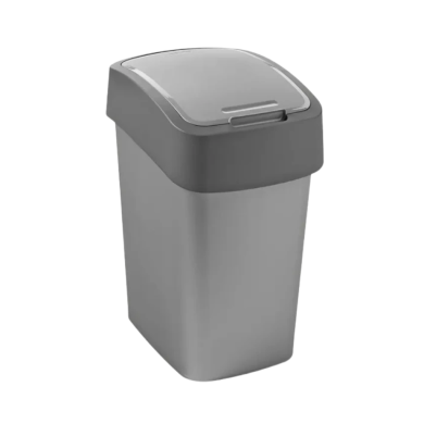 Kosz uchylny 25L srebrny Curver Flip Bin