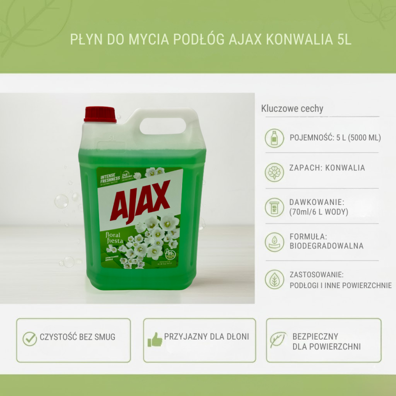 Płyn Uniwersalny AJAX 5L Konwalia: Czystość i Świeżo...