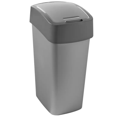 Kosz Curver Flip Bin 45L srebrny grafitowy