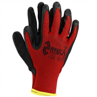 Rękawice RTELA C7 czerwone lateksowe roz. 7