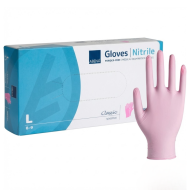 Rękawice nitrylowe ABENA a'100 L różowe 100 szt.