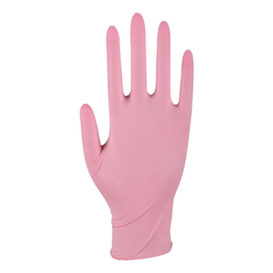 Rękawice nitrylowe ABENA różowe M 100 szt.