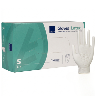 Rękawice lateksowe ABENA S bezpudrowe 100 szt.