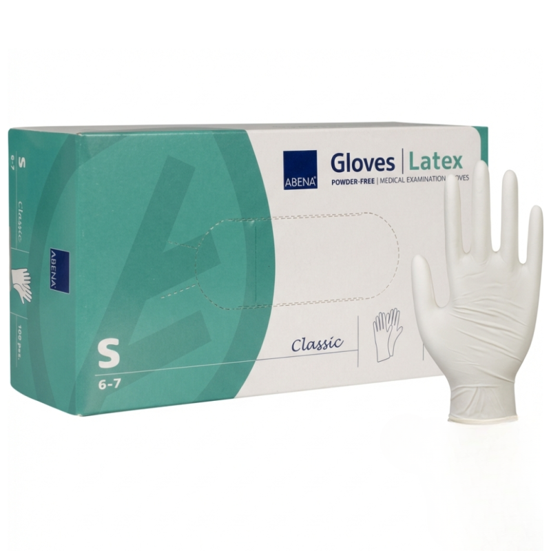 Rękawice lateksowe ABENA S bezpudrowe 100 szt.