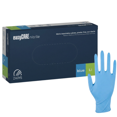 Rękawice nitrylowe EASY CARE L 100 szt niebieskie