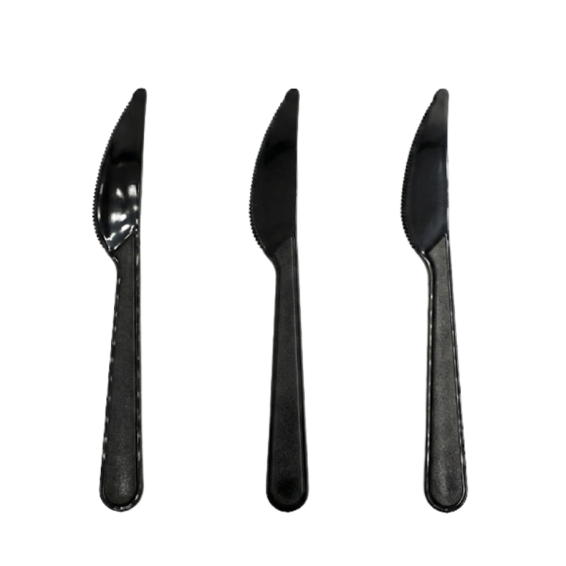 Nóż plastikowy czarny Gullin 50 szt.