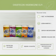 Chusteczki higieniczne 3W ELFI 10x10szt 100% celuloza