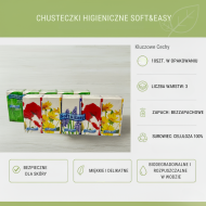 Chusteczki Higieniczne 3W SOFT&EASY 10szt 100% Celulozy
