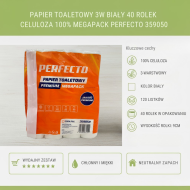Papier Toaletowy 3W Biały 40 rolek MEGAPACK PERFECTO FSC