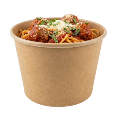 Pojemnik kraft 600ml fi120 POTCART601C Guillin 50 szt