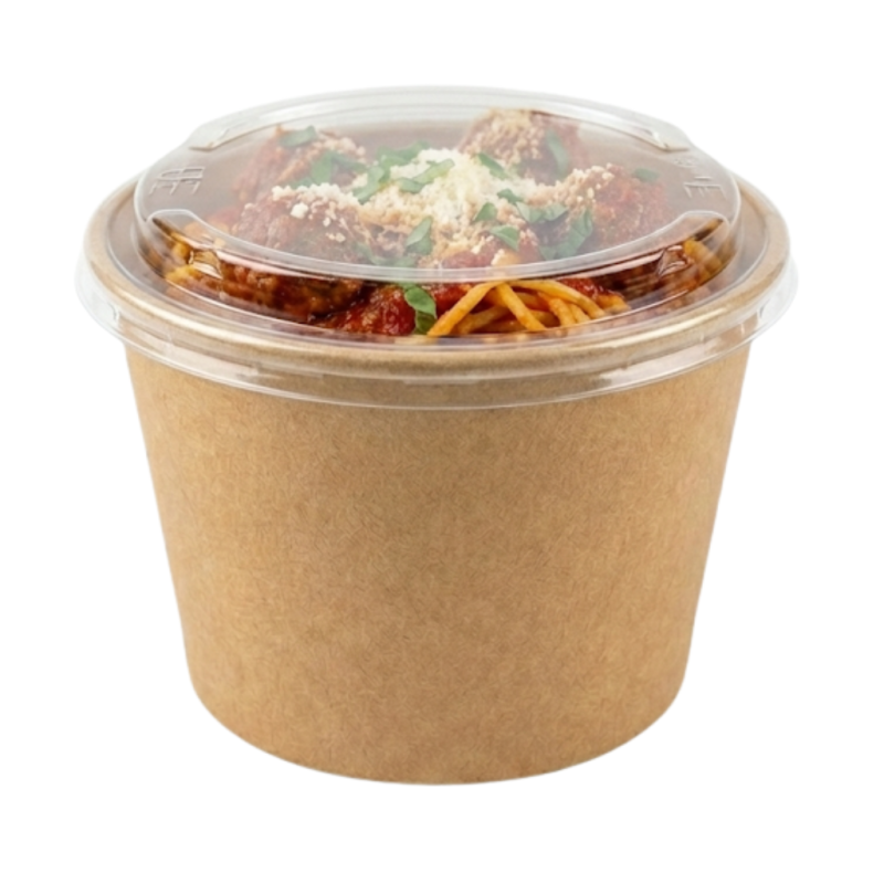 Pojemnik kraft 600ml fi120 POTCART601C Guillin 50 szt