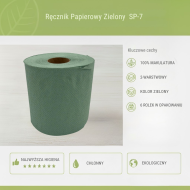 Ręcznik papierowy przemysłowy Midi zielony SP-7 Eko