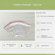 Torebki Strunowe Przezroczyste 10x15 cm 100 szt