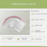 Torebki Strunowe Przezroczyste 16/22 cm 100 szt