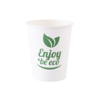 Kubki papierowe 250ml białe BE ECO 60szt | Enjoy&BeEco