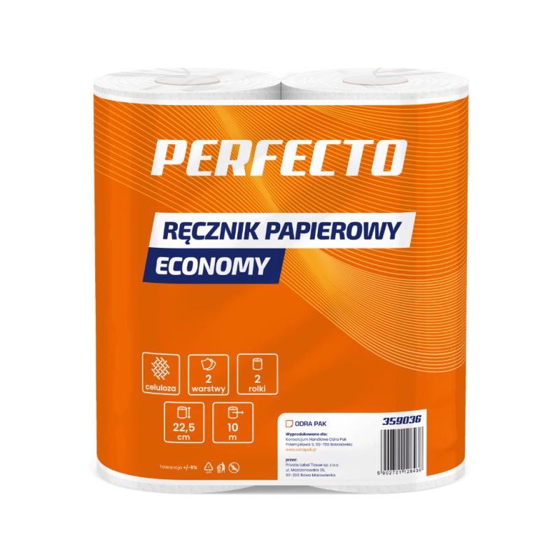 Ręcznik papierowy w roli Perfecto Economy 2W celuloza