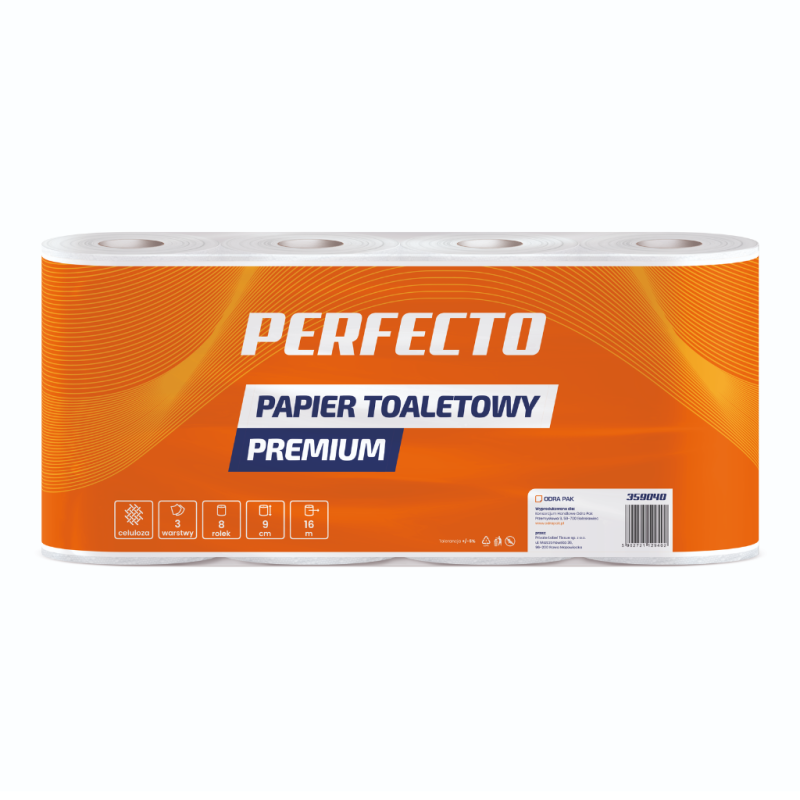 Papier toaletowy 3W PERFECTO Premium 8 szt. z celulozy