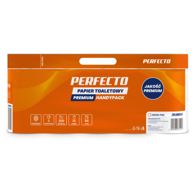 Papier toaletowy 3 warstwy biały 10 rolek Handypack celu...