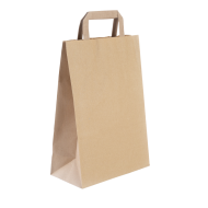 Torba papierowa szara 22x11x31cm uchwyt płaski