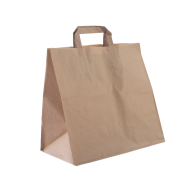Torba papierowa szara 26/17/33 cm uchwyt płaski