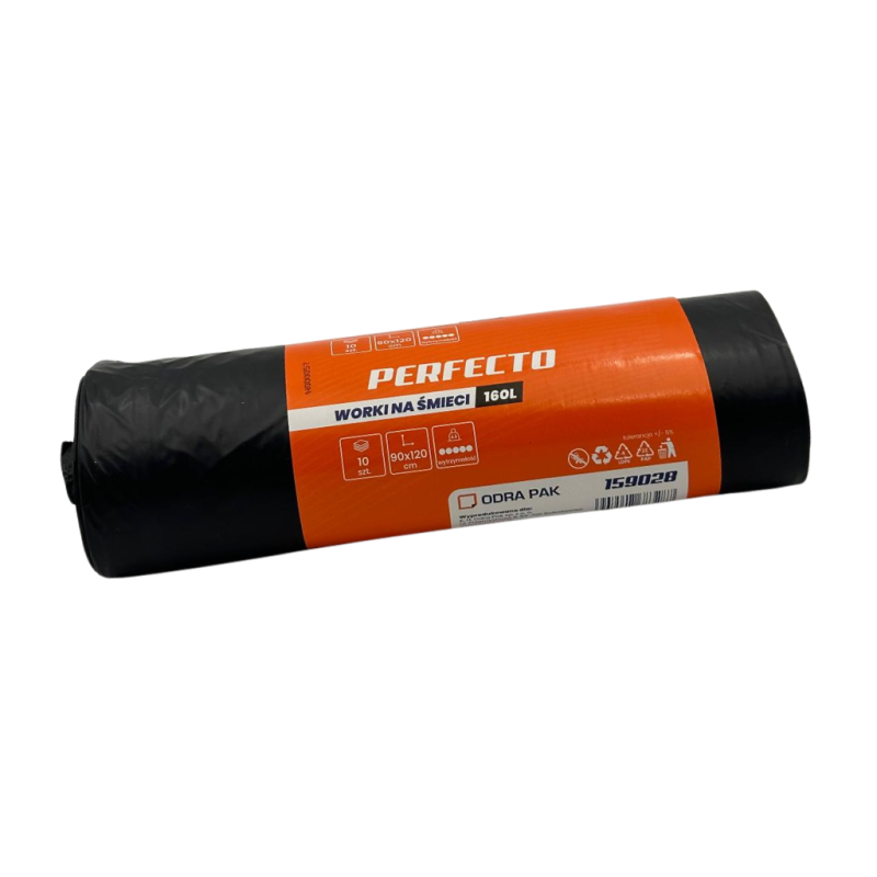 Worki na Śmieci 160L LDPE 30μm 10szt PERFECTO | Wytrzymałe
