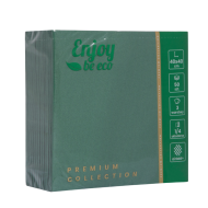 Serwetka zielona Enjoy 40x40cm fizelina 50szt