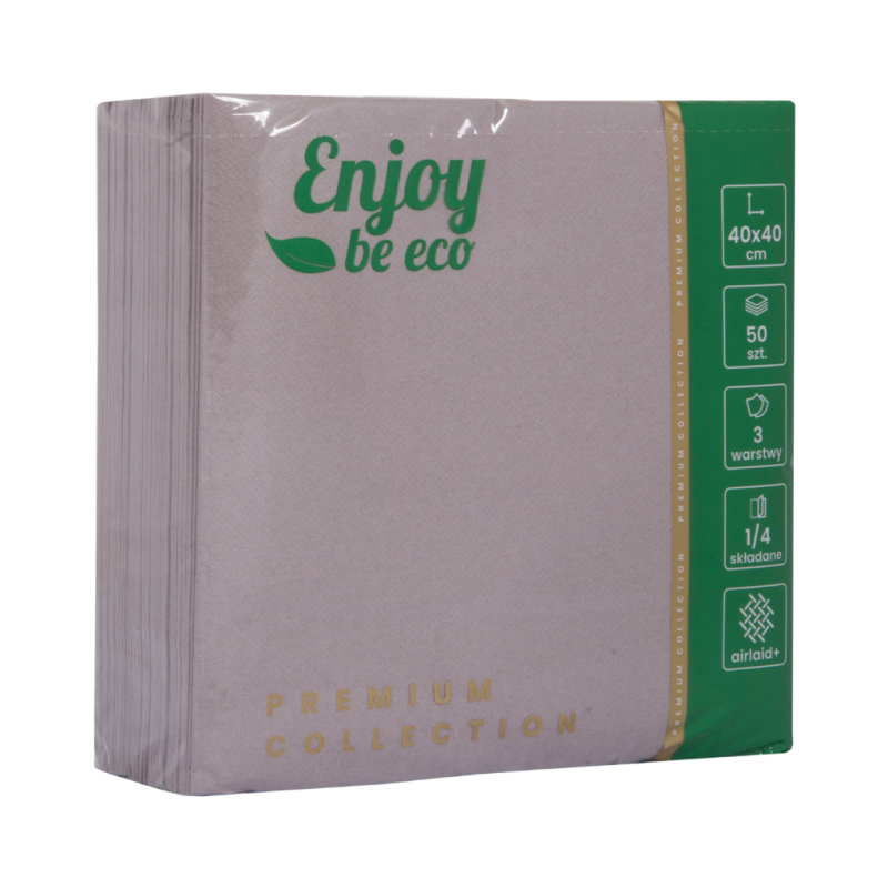 Serwetka szara Royal 40x40cm fizelina 50szt