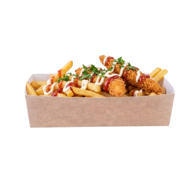 Tacka papierowa kraft M 18/12cm 4,5cm 100szt ODRA PAK