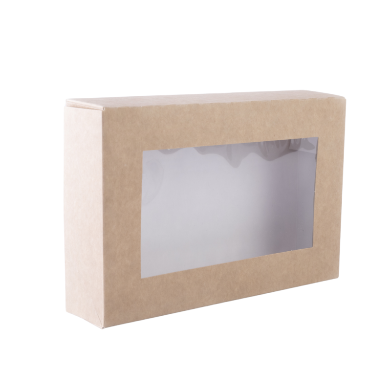 Pudełko KRAFT z okienkiem 190x130x50mm ODRA PAK