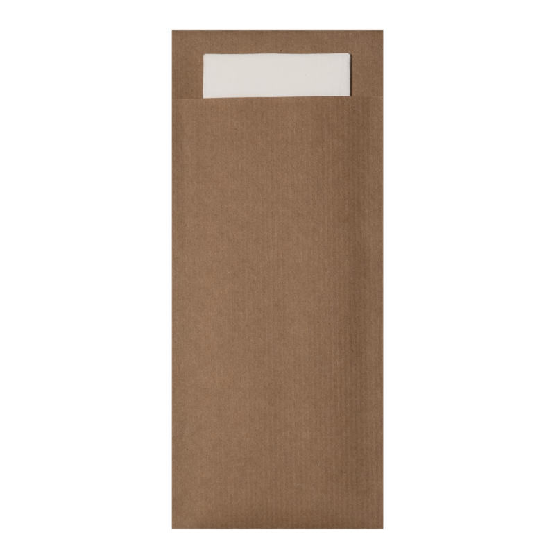 Etui kraft na sztućce + serwetka 100szt ODRA PAK