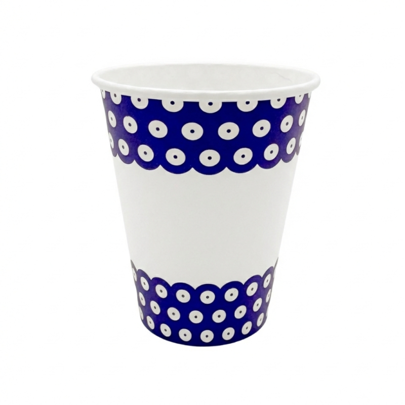 Kubek papierowy STEMPELKI 300ml 45szt ODRA PAK