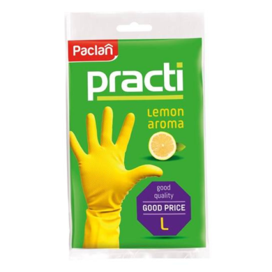 Rękawice gumowe zapachowe L Paclan ananas 1 para