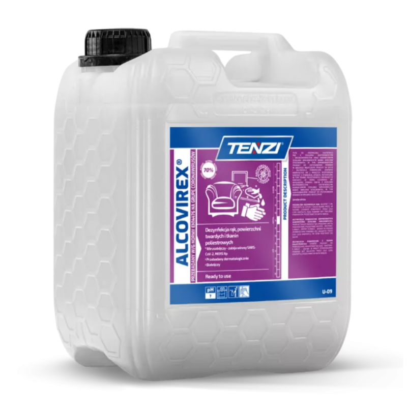 Płyn do dezynfekcji TENZI ALCOVIREX 5L | Wirusobójczy | Rąk i powierzchni