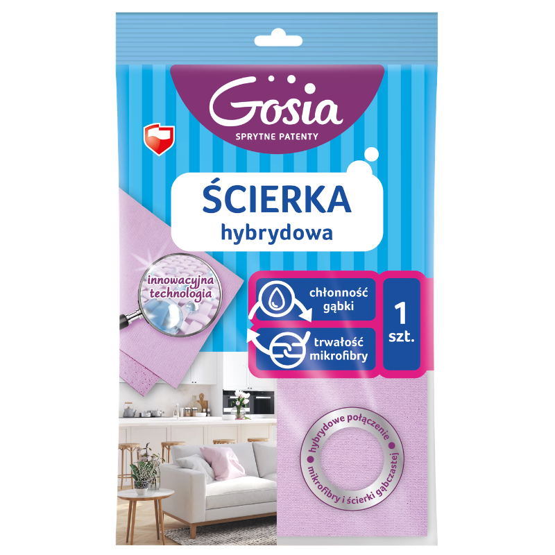 Ścierka hybrydowa Gosia PU mikrofibra 29x29cm 1szt