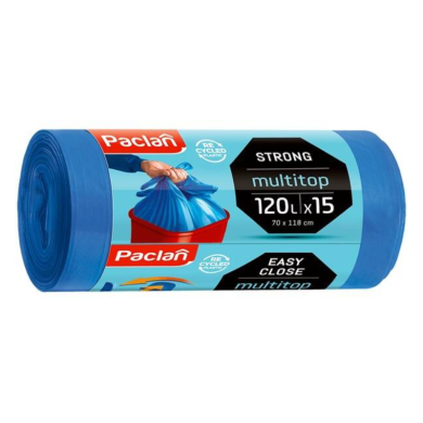 Worki na śmieci 120L MULTITOP Paclan 15szt mocne