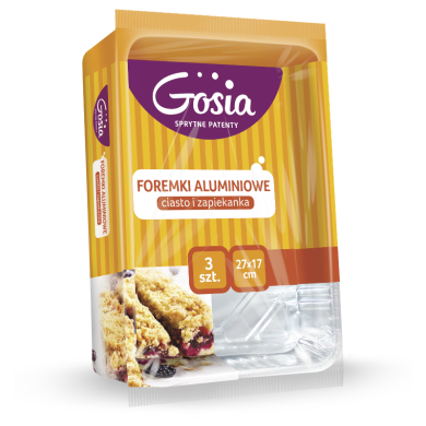 Foremka aluminiowa Gosia 27x17cm 3szt ciasto zapiekanka