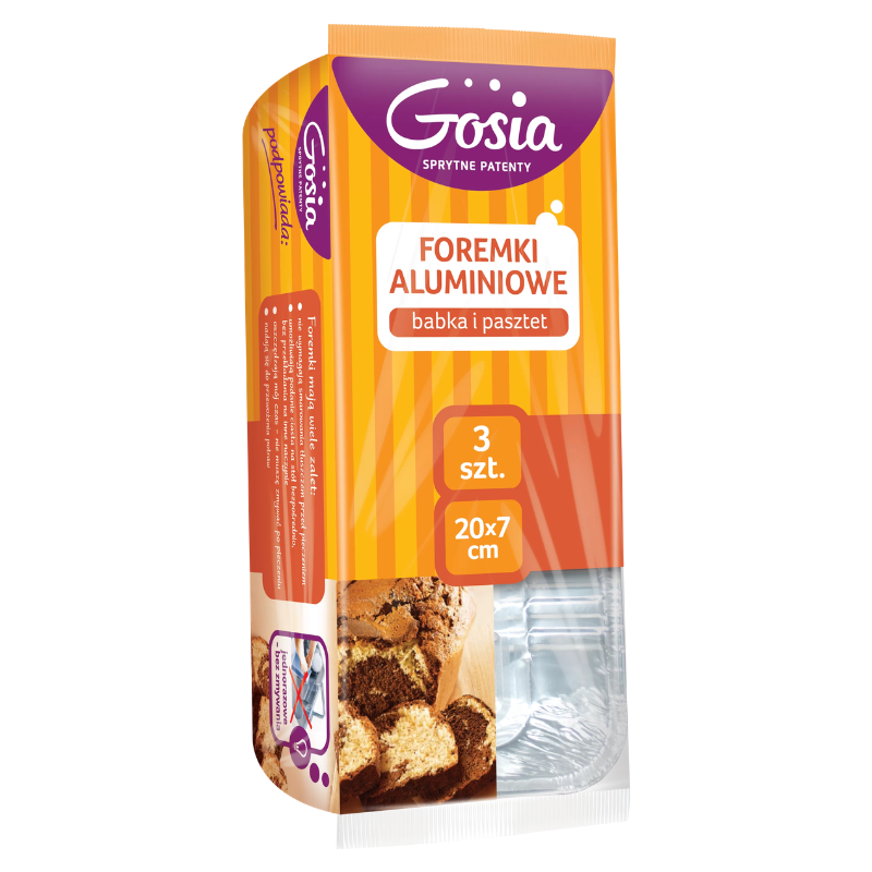Foremka aluminiowa babka Gosia 3szt 20x7cm Politan
