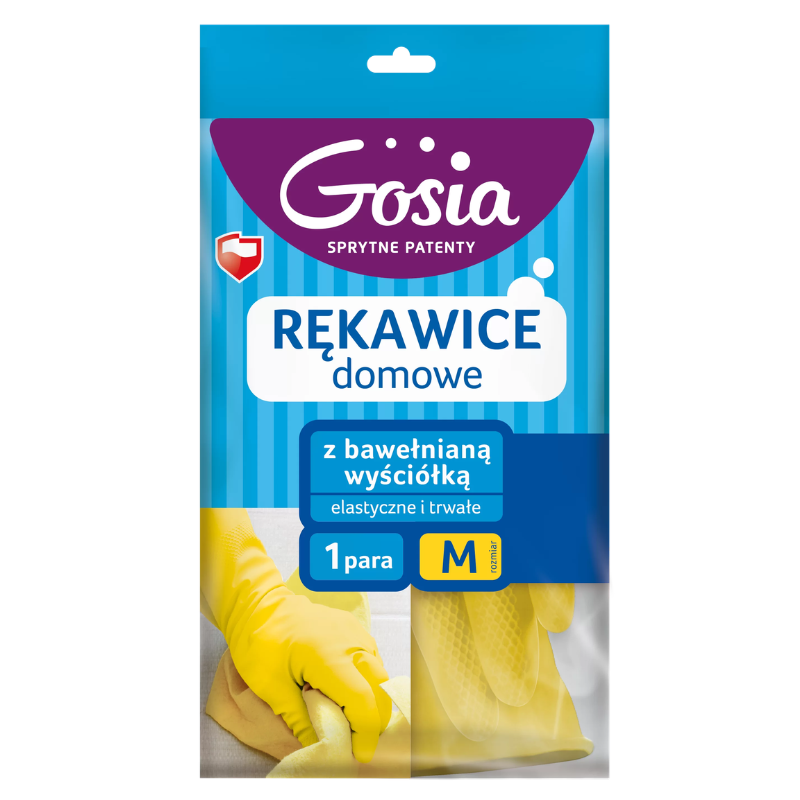 Rękawice domowe M BIO Gosia 5004 bawełniana wyściółka