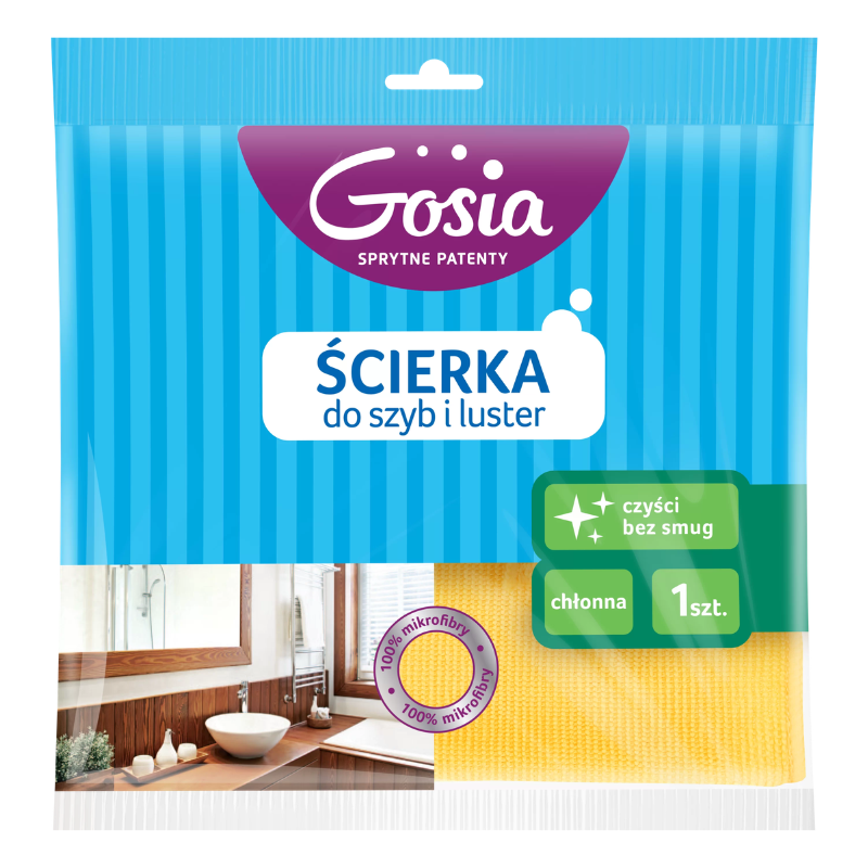 Ścierka mikrofibra Gosia 5019 do szyb luster