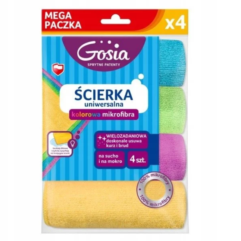 Ścierki mikrofibra Gosia 4szt do sprzątania | Politan