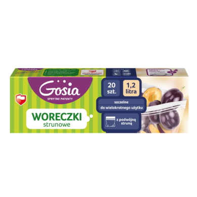 Woreczki strunowe Gosia 1,2L 20szt Podwójna zgrzewka