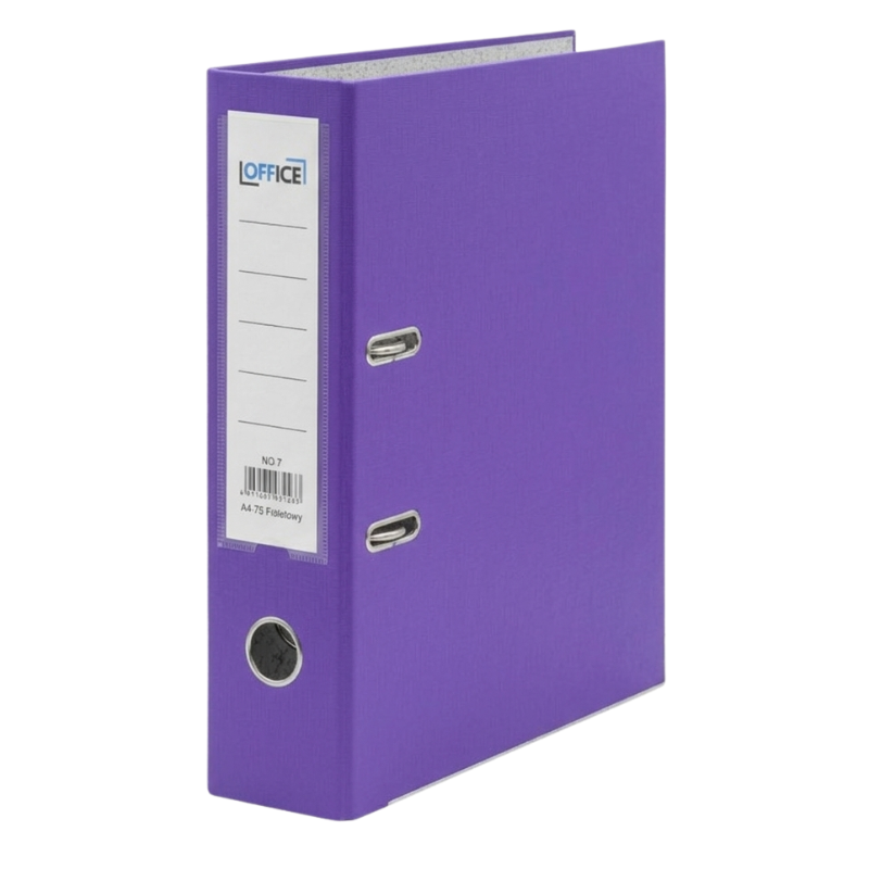 Segregator dźwigniowy A4 75mm fioletowy 500 kartek | Esselte