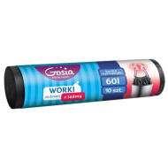 Worki na śmieci 60L z taśmą LDPE Gosia 10szt Politan