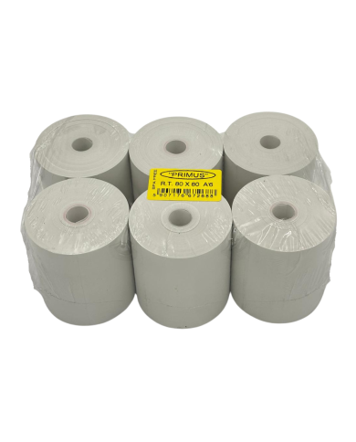 Rolka termiczna 80x80mm 6 szt. bez BPA | Do kas fiskalnych
