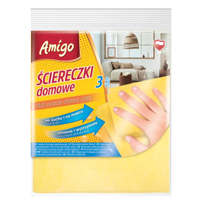 Ścierka domowa Amigo 3 szt. żółta uniwersalna