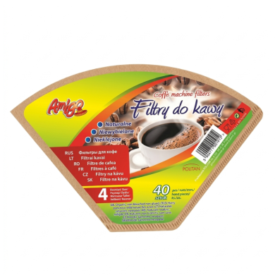 Filtry do kawy nr 4 Amigo 40 szt folia Politan