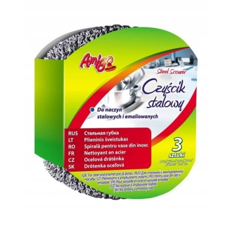 Czyścik stalowy Amigo 3szt Politan 3681