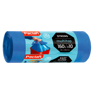 Worki na śmieci 160L 10szt Multitop Paclan LDPE